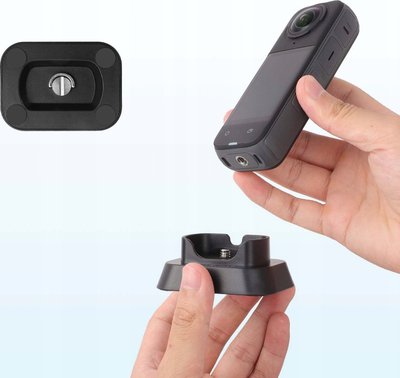 Mbajtëse bazë për kamerë Sunnylife X4 DZ808D, për Insta360 X4, plastike, e zezë