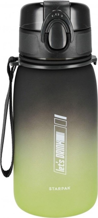 Shishe uji Starpak Water Bottle, 400ml, plastik pa BPA, ombre jeshile e zezë