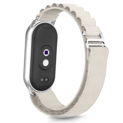 Rrip najloni Tech-Protect Nylon Pro për Xiaomi Smart Band 8 9 10 NFC, i rregullueshëm, ngjyrë bejxhi