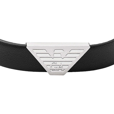 Byzylyk për meshkuj Emporio Armani, i zi/argjendtë