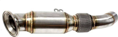 Downpipe TurboWorks për BMW F30 F31 340i 340ix B58, inox, 80mm, metalik