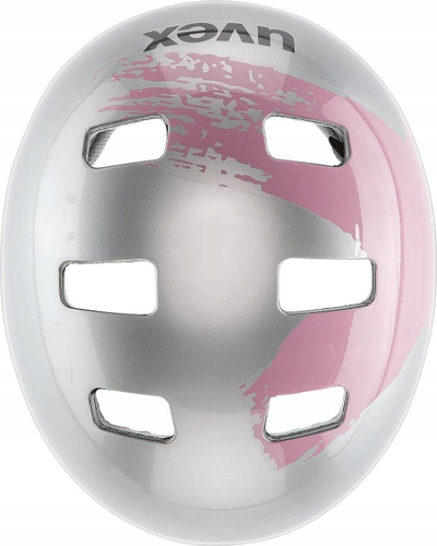 Kaskë biçiklete për kalam Uvex Kid 3, 55-58 cm, hardshell, argjend me rozë