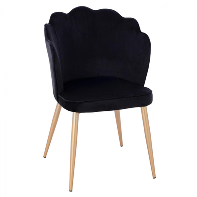 Karrige velvet + metal 48×48×85 cm (HM8737.04), zezë/ ari