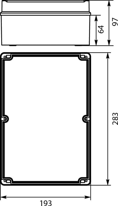 Херметичка електрична кутија Електро-Пласт STRONG PHP-95, 283x193x97mm, IP67, сива