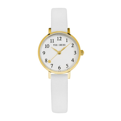 Orë dore për kalamaj Paul Lorens PL14641A-3C2-2, quartz, ciferblat 26mm, rrip i bardhë