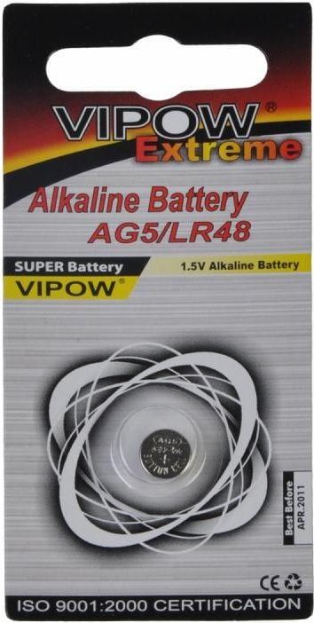 Bateri Vipow Extreme AG5 LR48, 1.5V, 1 copë, ngjyrë argjendi
