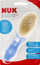 Furçë flokësh për bebe NUK Soft, me qime natyrale, blu