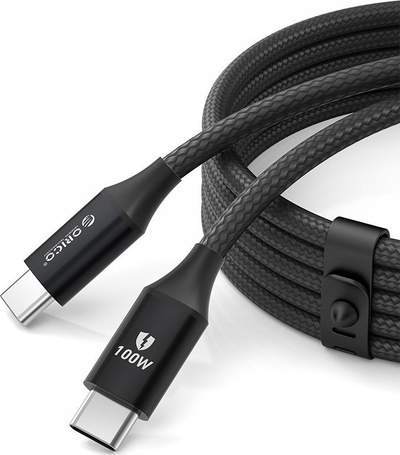 Kабел Orico CDX, USB-C во USB-C, 100W 5A, 1m, црн