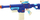 Pushkë me uj Leantoys M416, me karikim, bidon 500 ml, blu