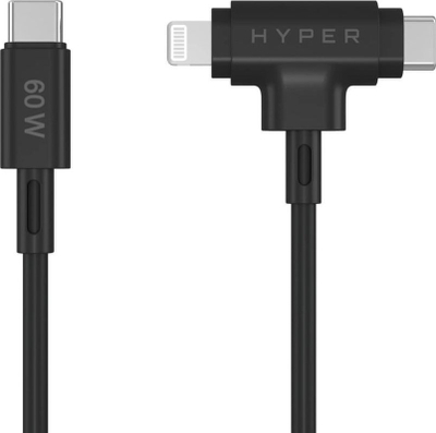 Kabllo Hybrid USB C Targus, 60W, silikoni, gri