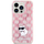Mbulesë telefoni Karl Lagerfeld Monogram Choupette për iPhone 15 Pro Max, polikarbonat TPU, rozë transparente