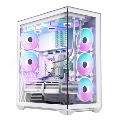 Kutia PC MODECOM Volcano SPACE XL, Full Tower, ARGB, e bardhë