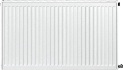 Radiator çeliku Radik Korado VKU 22-600/800, lidhje e poshtme universale, me valvul termostatike, i bardhë