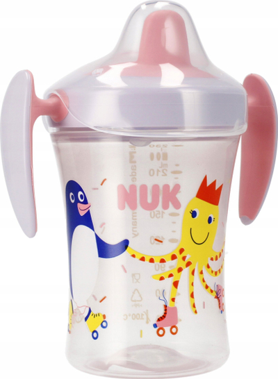 Gotë trajnimi për bebe NUK Evolution Soft, 230 ml, nga 6 muajsh, rozë