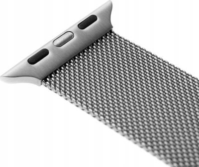 Rrip metalik FIXED Mesh Strap për Apple Watch, 42/44/45mm, argjend