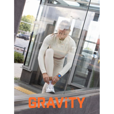 Smartwatch Gravity GT5-7 Women, rrip silikoni dhe mesh, rozë gold