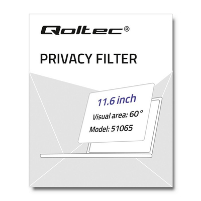 Filtër privatësie Qoltec 51065 për MacBook Air 11.6", 16:10, transparent