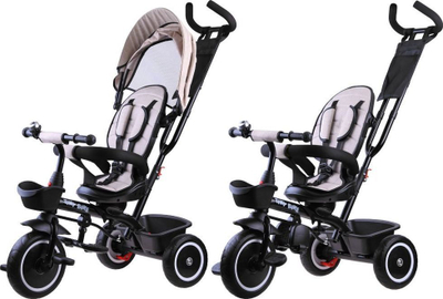 Tricikel për fëmijë Tiny Bike SP0650, 3 në 1, me tendë, bezhë