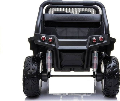 Makinë elektrike për fëmijë Mercedes Unimog, 12V 4x4, telekomandë, e zezë