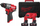 Makita goditëse me bateri Milwaukee M12 FPD2-402X, 12V, 2x 4.0Ah, e kuqe e zezë