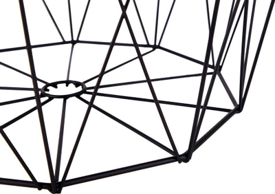 Tavolinë anësore Beliani ELIDA, metal MDF, 43x38 cm, e zezë
