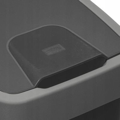 Кошница за ѓубре 5five Simply Smart, 45L, 2 прегради, сива и црна