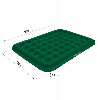 Dyshek me ajër dopio Nils Camp NC2803, PVC, 203x152 cm, blu