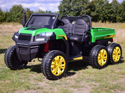 Kamion elektrik për fëmijë Ramiz Car Farmer 4x4, 2 vende, audio, jeshil
