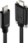 Hub USB Lindy 4 porta, USB 3.2 Gen 2, Type C, metalik i zi