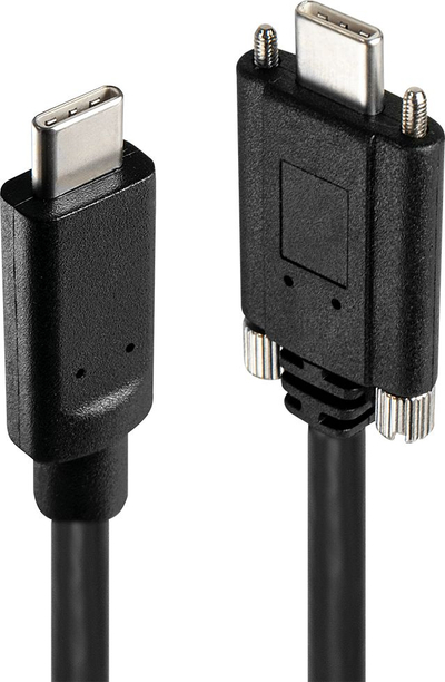 Hub USB Lindy 4 porta, USB 3.2 Gen 2, Type C, metalik i zi