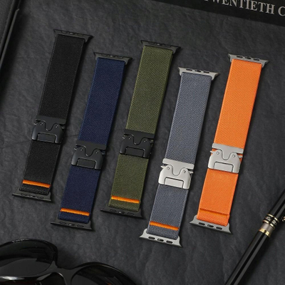 Rrip ore Tech-Protect Nylon Clasp për Apple Watch, 44 45 46 49mm, najlon, ngjyrë neutrale
