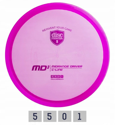 Disk golf midrange Discmania C-Line MD3, shpejtësi 5, glide 6, i vjollcë