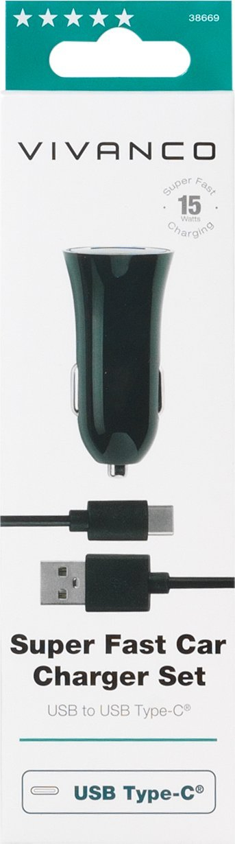 Karikues makine Vivanco CARCHARGERVVUSBC3A, 1x USB 2.0, 3A, i zi