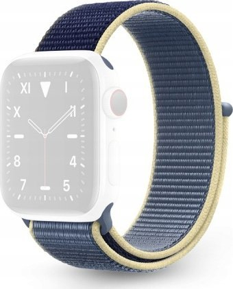 Rrip ore inteligjente RhinoTech Magic Tape për Apple Watch 42 44 45 49mm, najlon, mbyllje me ngjitëse, blu e çelët