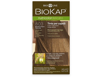 Ngjyrë për flokë Biokap NUTRICOLOR DELICATO 8.03 Blond natural light 140 ml