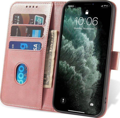 Këllëf magnetik tip libër për Samsung Galaxy A73, me qëndrim, rozë