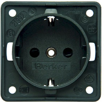 Prizë Berker Integro SCHUKO 0941852505, IP44, anthracite mat
