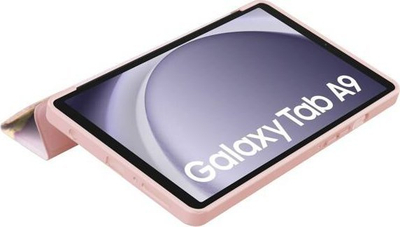 Mbrojtëse tableti Tech-Protect Smartcase, Galaxy Tab A9 8.7", me funksion sleep wake, mermer rozë vjollcë