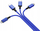 Kabllo USB Smrter Hydra Elite, 6 në 1, 1.2m, blu navy