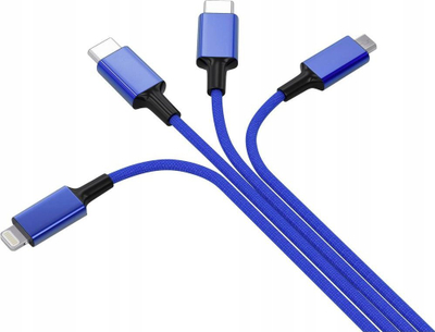 Kabllo USB Smrter Hydra Elite, 6 në 1, 1.2m, blu navy