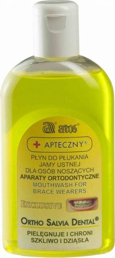 Shpëlarës goje Atos Ortho Salvia Dental, për aparate me tela, 500ml