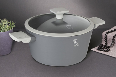 Set tenxheresh dhe tigani Berlinger Haus BH-7079 Aspen, veshje titani, i përshtatshëm për induksion, gri
