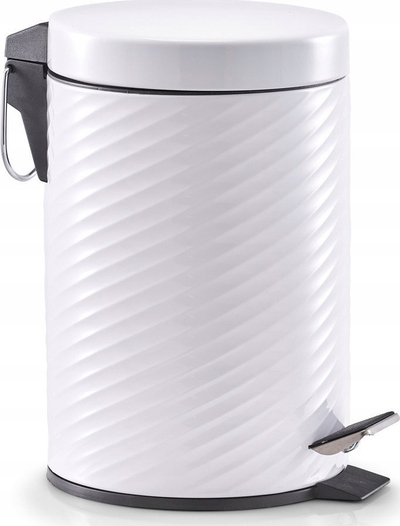 Kosh plehrash Zeller Anthracite, 3L, metal me pedale, i bardhë
