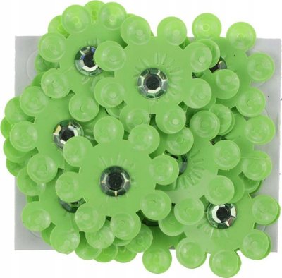 Dekorime vetëngjitëse Titanum me lule 3D, 33mm, set 20 copë, lime