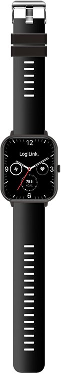 Паметен часовник LogiLink Check Edge, екран 1.83\", IP68, Bluetooth 5.2, црн