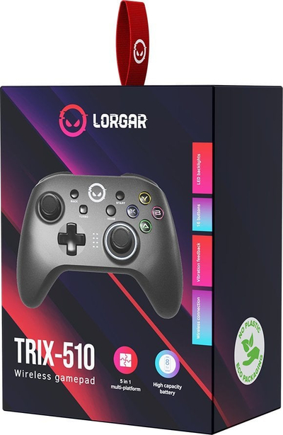 Gamepad Lorgar Trix 510, Bluetooth, kompatibil me PC PS3 Switch iOS, i zi