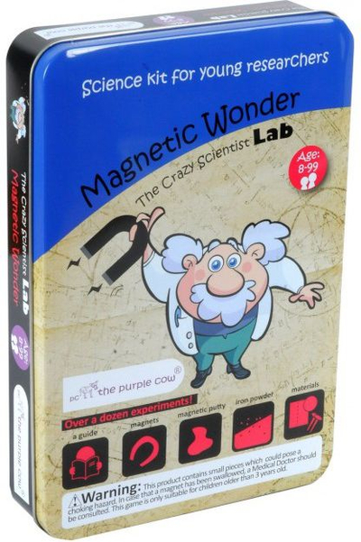 Set edukativ The Purple Cow The Crazy Scientist Lab Magnetic Wonder, eksperimente me magnet, moshat 8+, shumëngjyrësh