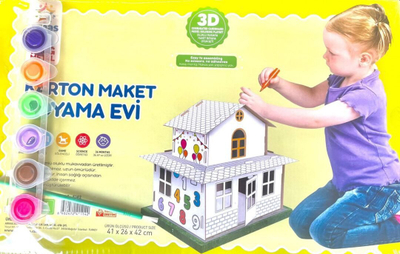 Shtëpi 3D prej druri Arnas Toys 542, 41x26x42 cm