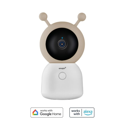 Kamerë për bebe OMAJIN Smart Baby Monitor, 2K HD, shikim nate, bezhë e bardhë