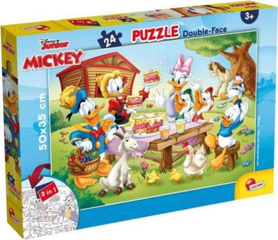 Puzzle Lisciani me dy ane Double Sided Puzzle Plus 24, Donald Duck, shumeengjyroshe